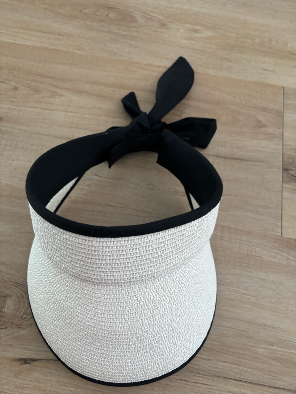 3 for $15😍 NEW White Straw Visor Sun Hat with Bow